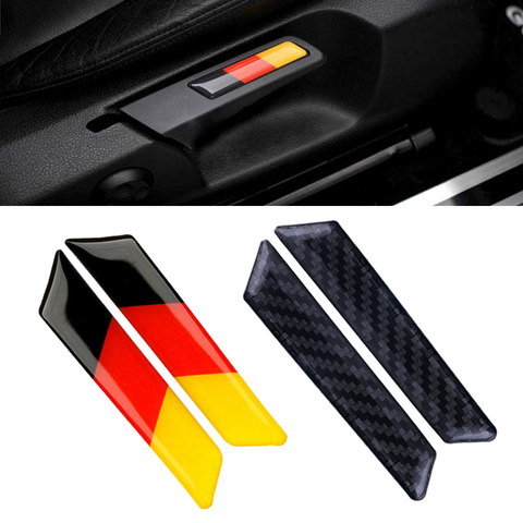 2Pcs Car Styling Carbon fiber Sticker Lift Wrench Handle Seat Insert Trim Cover For Volkswagen VW Golf 5 6 MK5 MK6 GTI ► Photo 1/6