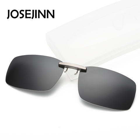 Classic Square rimless polarized clip on sunglasses men women driving fishing Myopia Clip eyeglasses  ► Photo 1/5