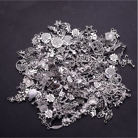 30pcs Mixed Tibetan Silver Tone Crown Key Animal Charm Pendants for Bracelet Necklace Jewelry Accessories Diy Jewelry Making ► Photo 1/1