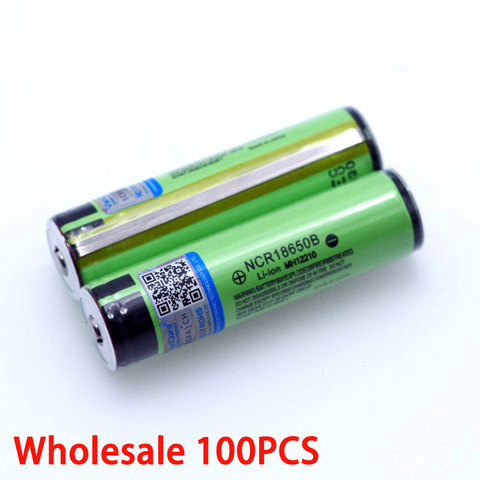 100price wholesale Original 18650 NCR18650B 3400mAh Rechargeable Li-lon battery with 3.7V PCB ► Photo 1/1