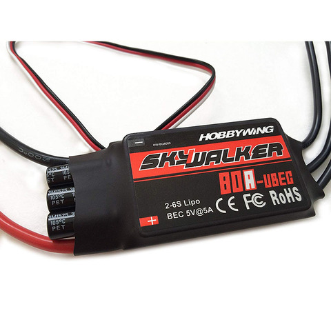 Hobbywing Skywalker 15A 20A 30A 40A 50A 60A 80A ESC Speed Controller With UBEC For RC Airplanes Helicopter ► Photo 1/6