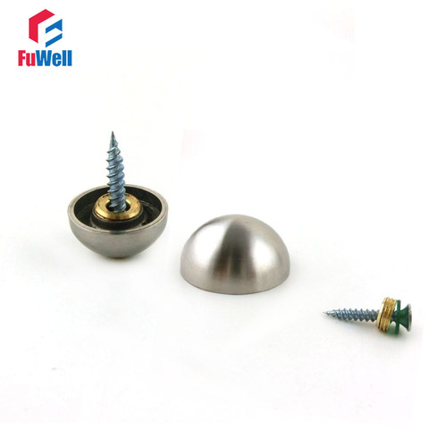 10pcs 20/25/30/40/50mm Cap Decorative Mirror Screw Silver Hemispherical Glass Nail Stainless Steel Decorative Advertisement Nail ► Photo 1/1