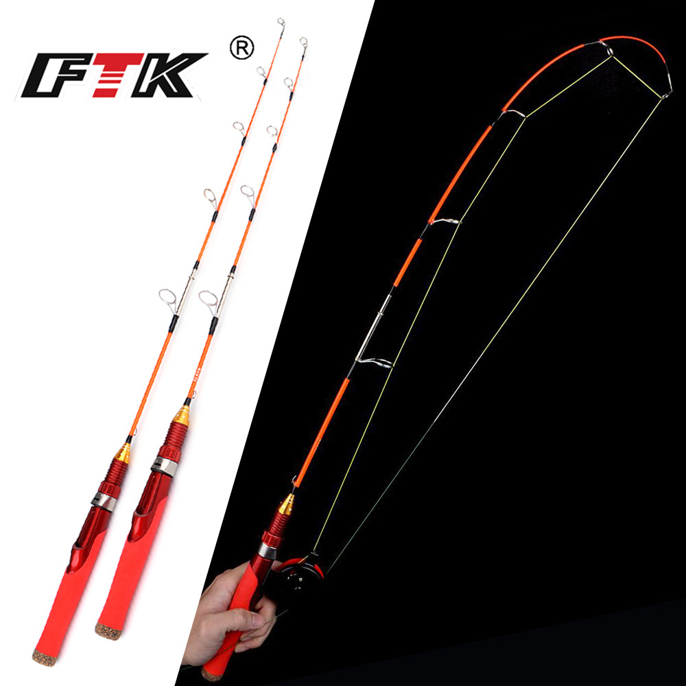FTK Winter Ice Fishing Rod Hard Rod with Ice Fishing Reel Set C.W.