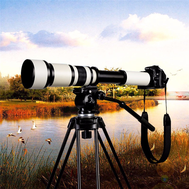 Lightdow 650-1300mm Super Telephoto Manual Zoom Lens +T2