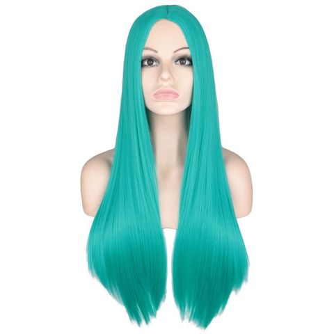 QQXCAIW Long Straight Middle Part Wig For Women Party Blonde Orange Purple Gray Hair Heat Resistant Synthetic Hair Wigs ► Photo 1/6