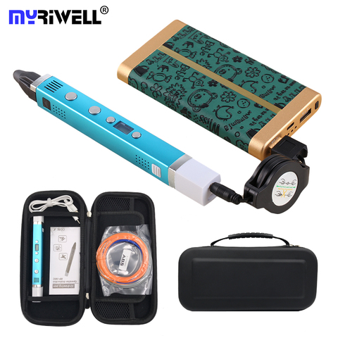 Myriwell 3D Pen LED Screen Smart 3D Printing Pen Mobile Power Supply USB Charging 3D Pens Child Creative Toy Birthday Gift ► Photo 1/6