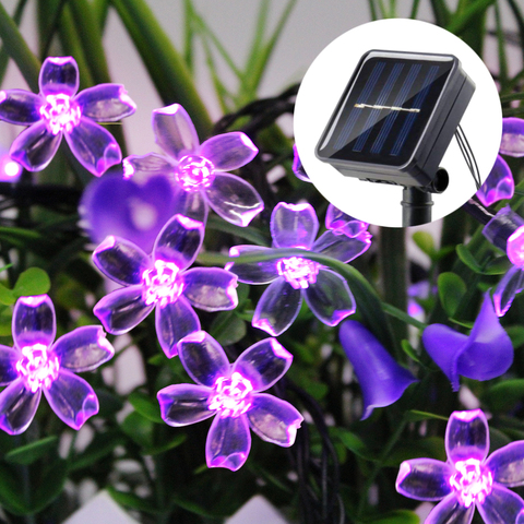 Cherry Flower 7M 50 Led Solar String Light for Garden Decoration Home Party Christmas Solar Lamp Fairy Lights Outdoor Waterproof ► Photo 1/6