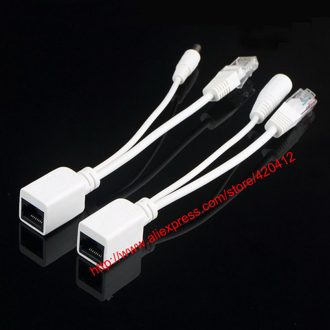 Free shipping 1 Passive Power over Ethernet POE Cable Adapter RJ45 Injector + Splitter 5v 12v 24v 48v Computer Cables &Connector ► Photo 1/4