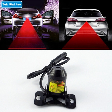 Tak Wai Lee 1Pcs Car Warning Laser Tail Fog Light Auto Brake Parking Lamp Rearing Lights External Car Styling Source Red Color ► Photo 1/6