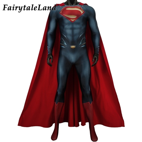 Newest Movie Superman Man of Steel 2 Superman Cosplay Costume Halloween Costume Superhero Superman Clark Kent Jumpsuit Outfit ► Photo 1/6