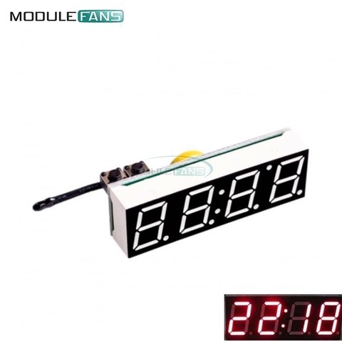 Red 3 in 1 LED DS3231SN Digital Clock Temperature Voltage Module DIY Electronic Time Thermometer Voltmeter DC 5V-30V ► Photo 1/4