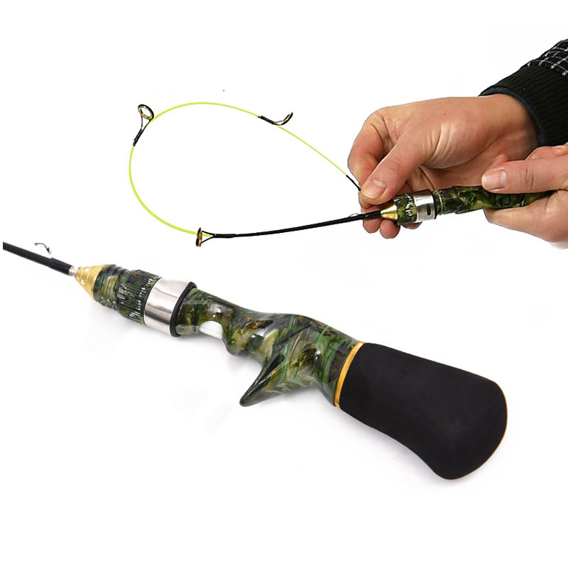 Winter Ice Fishing 50cm 60cm Camouflage Gun Type Ice Fishing Rod Super Soft  Strong Mini Shrimp Fishing Rod for Boat Sea Fishing - Price history &  Review