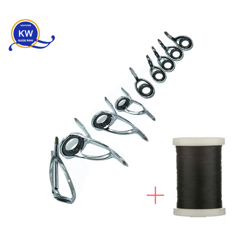 9pcs/Kit Baitcasting Rod SiC Ring stainless steel guide ring DIY rod guide ring accessory building component accessory ► Photo 1/6