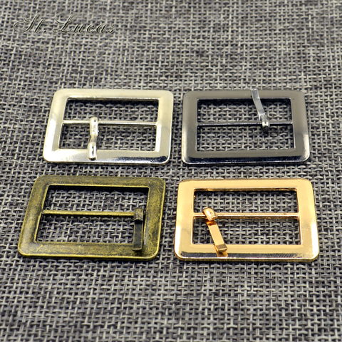 New 10pcs/lot 20mm/25mm/30mm/35mm/40mm silver bronze gold Square metal shoes bag Belt Buckles decoration DIY Accessory Sewing ► Photo 1/5