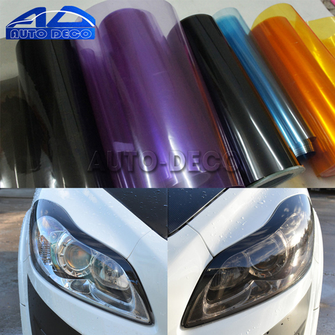 30*200cm Gloss Light wrap Headlight Film Sheet 13 Colors Car Headlight Taillight Fog Vinyl Sticker Wrap ► Photo 1/6