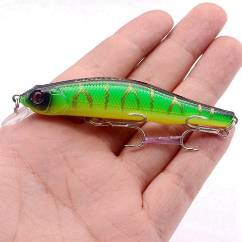 1Pcs 11g/10cm Minnow Fishing Lure Crankbait Isca Artificial Hard Bait Fishing  Wobblers WIth BKB Hooks For Fishing Pike Bass ► Photo 1/6