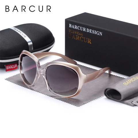 BARCUR Original Gradient Polarized Sunglasses Women Vintage Ladies Sunglasses gafas oculos de sol masculino ► Photo 1/6