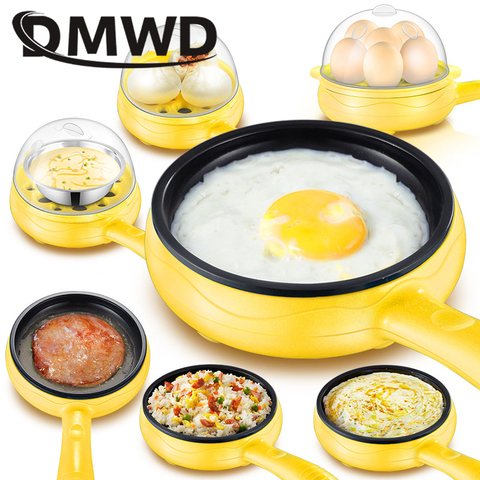 DMWD Multifunction Mini Electric Egg Omelette Cooker Eggs Boiler Food Steamer Pancake Fried Steak Non-stick Frying Pan 110V 220V ► Photo 1/4