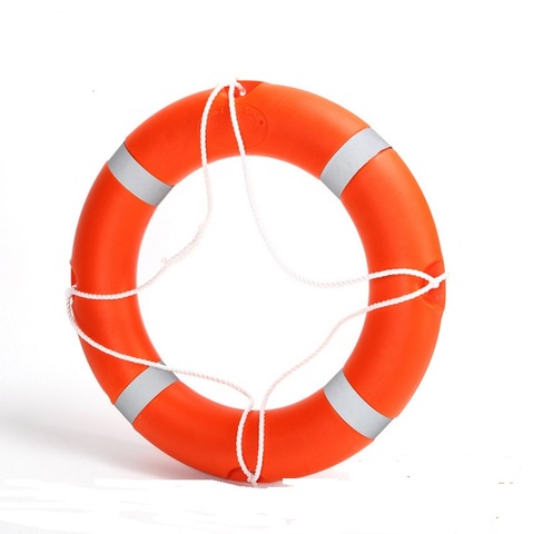 Marine professional life buoy adult life-saving swimming ring 2.5 kg thick solid national standard plastic at 9037 ► Photo 1/3