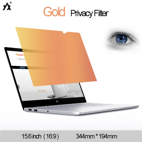 15.6inch 344mm*194mm Gold Privacy Filter Anti-glare screen protective film,For Notebook 16:9 Laptop Skins Computer Monitor film ► Photo 1/1