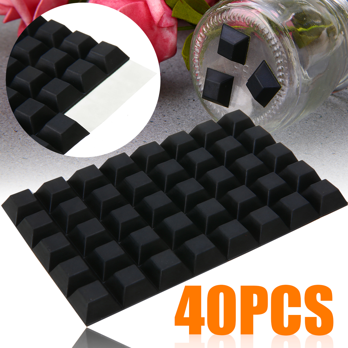40pcs Self-Adhesive Rubber Bumper Stop Non-slip Feet Door Buffer Pads Wall  Protectors Door Stopper For Furniture Accessory Black - Price history &  Review, AliExpress Seller - Son Day Day Up Store