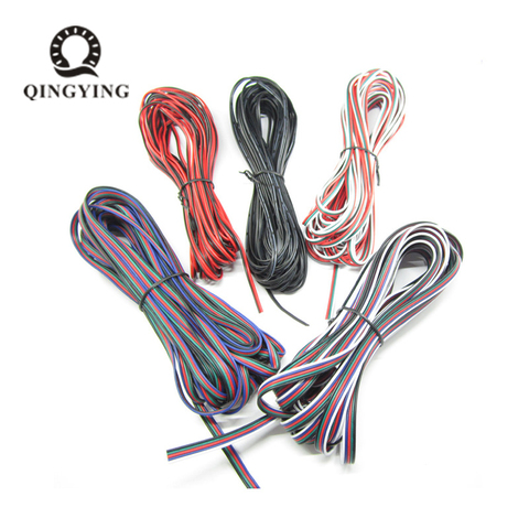 10m/lot 2Pin 3Pin 4Pin 5Pin Tinned Copper Cable 22AWG PVC Insulated Electronics Wire For 3528 5050 WS2812B LED Strip Connecting ► Photo 1/6