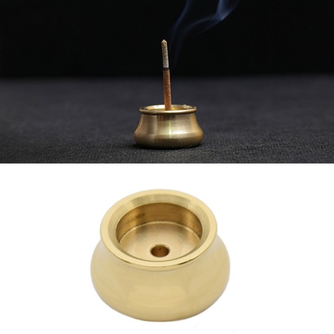 Lychee Life 1pc Bowl Shape Brass Incense Burner Holder for Incense Stick Incense Base Living Room Decoration ► Photo 1/6