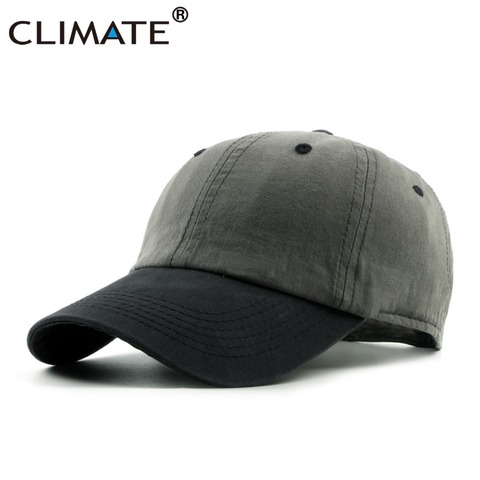 CLIMATE Men Dad Baseball Cap New Solid Men Hat Cool Cotton Trucker Caps Contrast Color Cap Brushed Caps Hat for Men Dad ► Photo 1/6