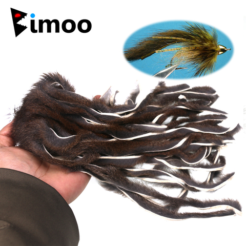Bimoo Half 1/2 2mm~3mm Zonker strips for Fly Tying Pine Squirrel Micro Zonker Soft 2mm Strips Natural Color ► Photo 1/6