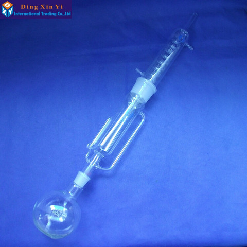 500ml Glass Soxhlet extractor,Extraction Apparatus soxhlet with coiled condenser,condenser and extractor body,Lab Glassware ► Photo 1/6
