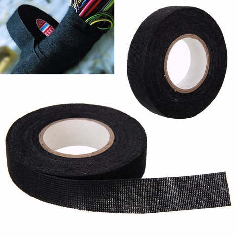 1pc Heat-resistant Wiring Harness Tape Looms Wiring Harness Cloth Fabric Tape Adhesive Cable Protection 19mm x 15M ► Photo 1/6
