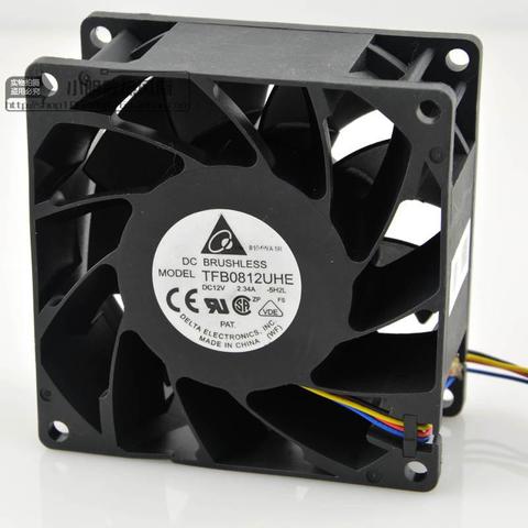 Wholesale For Delta TFB0812UHE -5H2L DC12V 2.34A Server Square inverter axial cooling fans 80x80x38mm ► Photo 1/2