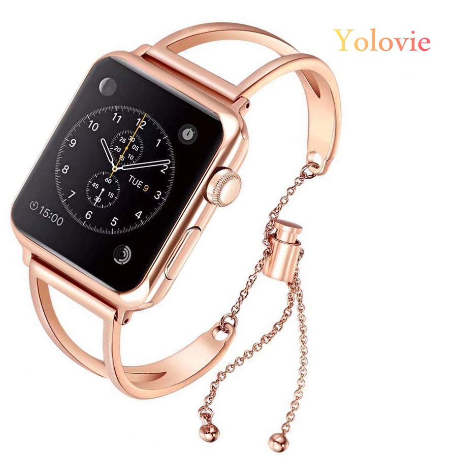 Metal Band for Apple iWatch Series 6 5 4 3 Stainless Steel Strap 38-44mm Women
