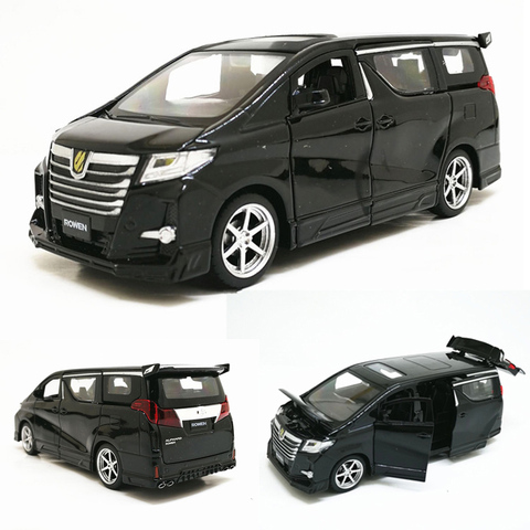 High simitation 1:32 Toyota Alphard MPV model alloy pull back car model 4 open the door with sound light kids toys free shipping ► Photo 1/6