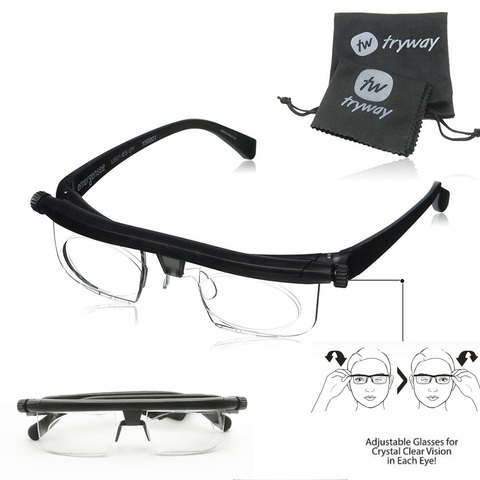 Adjustable Strength Glasses lens Eyewear DISTANCE Reading glasses Focus For -6D to +3D Variable Lens Correction Myopia glasses ► Photo 1/6