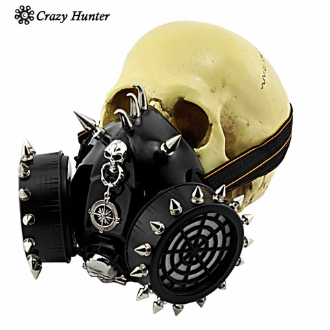 New Gothic SteamPunk Spike Skull Gas Mask Respirator Mens Womens cosplay ► Photo 1/5