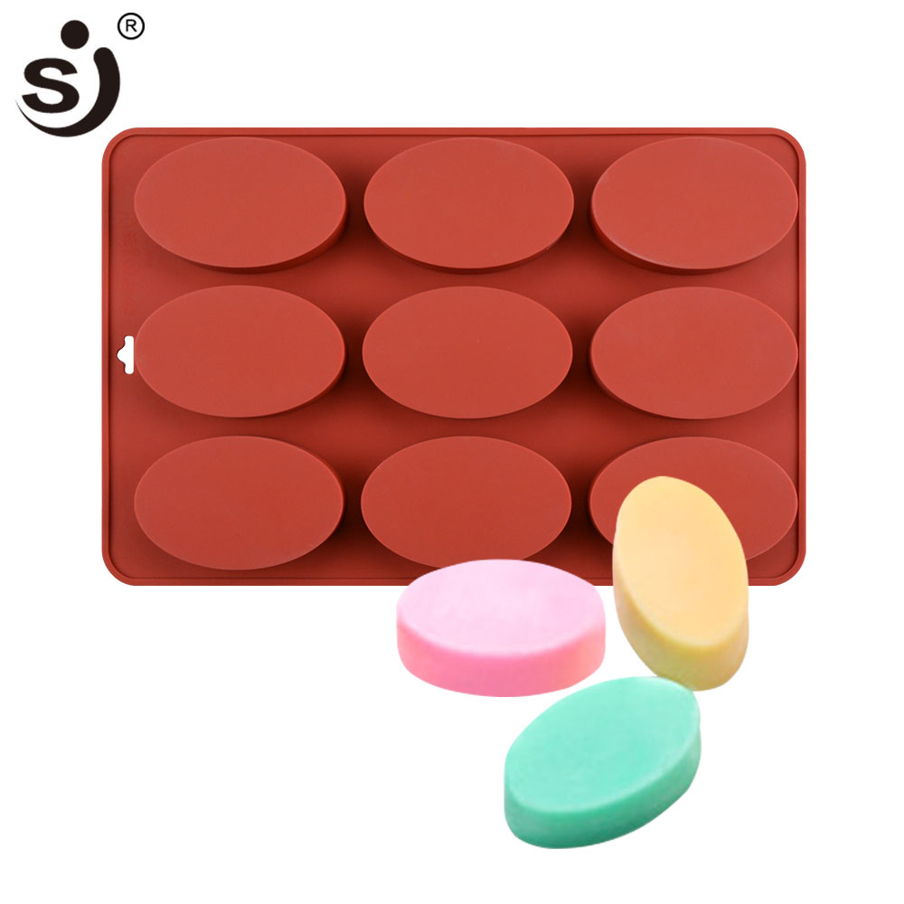 SJ Square Silicone Mold for Soap Making, 9 Cavities Handmade