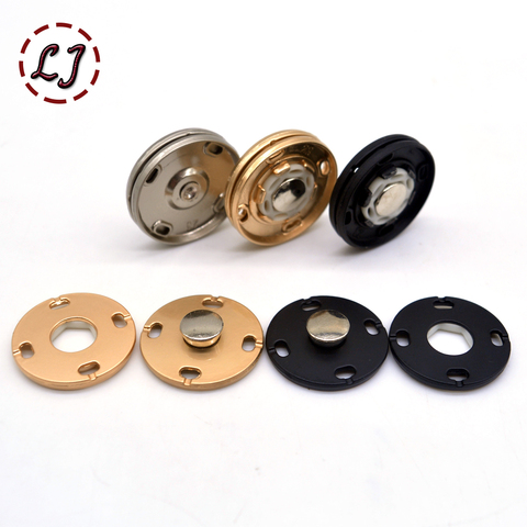 New High quality 10pcs/lot gold black big head Metal Snap Fasteners Press Button for suit jacket clasp mink coat accessories DIY ► Photo 1/6