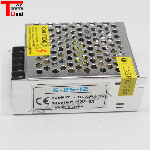 AC 110V-220V TO DC 12V 2A 25W Switch Power Supply Driver Adapter LED Strip Light ► Photo 1/6