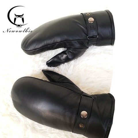 Men sheepskin gloves genuine leather glove for men winter Outdoor warm fur thickening thermal gloves ► Photo 1/6