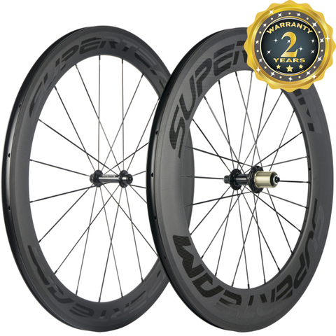 60/88mm Clincher Carbon Wheels Road Bicycle Wheel 3K Matte Cycling Wheelset 700C ► Photo 1/6