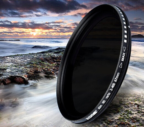 Zomei 49/52/55/58/62/67/72/77/82mm Slim Fader Variable ND Adjustable ND2-ND400 Neutral Density Grey Lens Filter Optical Glass ► Photo 1/6