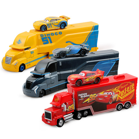 Disney Pixar Cars 2 3 Toys Lightning McQueen Jackson Storm Mack Uncle Truck  1:55 Diecast Model Car Toy Children Birthday Gift