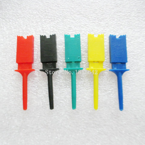 10PCS/LOT Test Hooks Clips for Logic Analyzers Logic Test Clip 5 Colors: Red Black Yellow Green Blue ► Photo 1/1