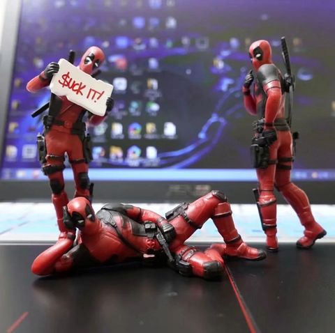 3 Desk Decoration Deadpool Car Home Office Marvel 8cm X-MAN Funny Cute Figure Model Toys ► Photo 1/1