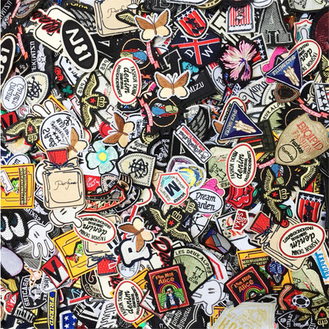 50PCs Mixed Iron On and Sew-On Patches For Clothing Embroidery Patch Summer Fabric Badge Stickers For Clothes Jeans Decoration ► Photo 1/1