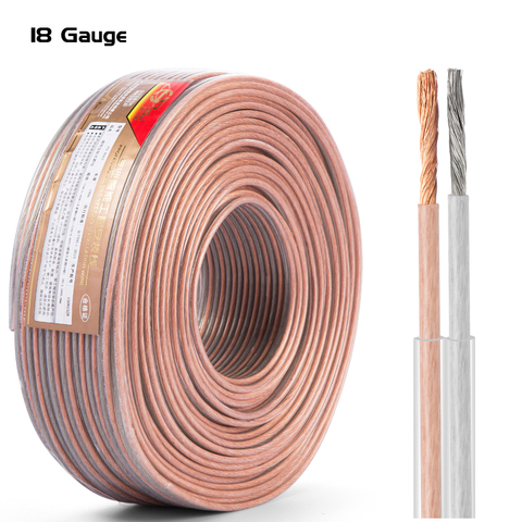 Hifi Speaker Cable Transparent OFC Bare Copper 18 Gauge for Home Theater High End Speaker DJ System KTV Car Audio Wire ► Photo 1/6