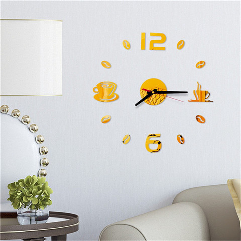 3d Big Wall Clock Mirror Sticker Numbers Art Watch Decals Clocks For Home Decoration Living Room Office 9m14 Alitools - Big Number Wall Decals