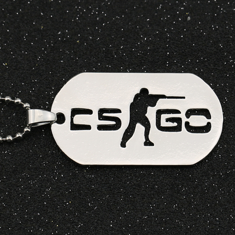 Hot Game CS GO Pendant Counter Strike CSGO Logo Necklace Fashion Game  Stainless Steel Jewelry Men Wholesale Gifts