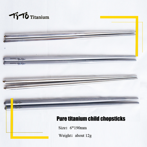 TiTo pure titanium  chopsticks outdoor tableware for camping picnic hiking traveling chopsticks dinner table chopstick ► Photo 1/6